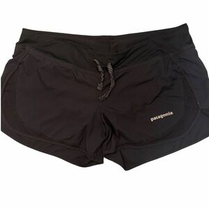 Patagonia Women's Black Athletic Running Shorts with Drawcord 2.5 inseam